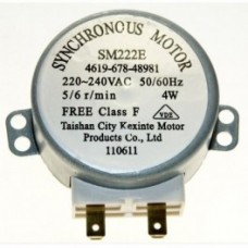 Мотор поддона SM222E металлический штырь H= 9мм,d=7мм 4W 5/6 r.p.m 220V для СВЧ Whirlpool