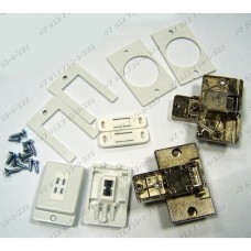 Комплект петель фасада для встройки сма стиральной машины Bosch WIS20, WIS24, WIS28 Siemens WI12S, WI14S NEFF W542, W544 Комплект петель фасада для встройки сма стиральной машины Bosch WIS20, WIS24, WIS28 Siemens WI12S, WI14S NEFF W542, W544